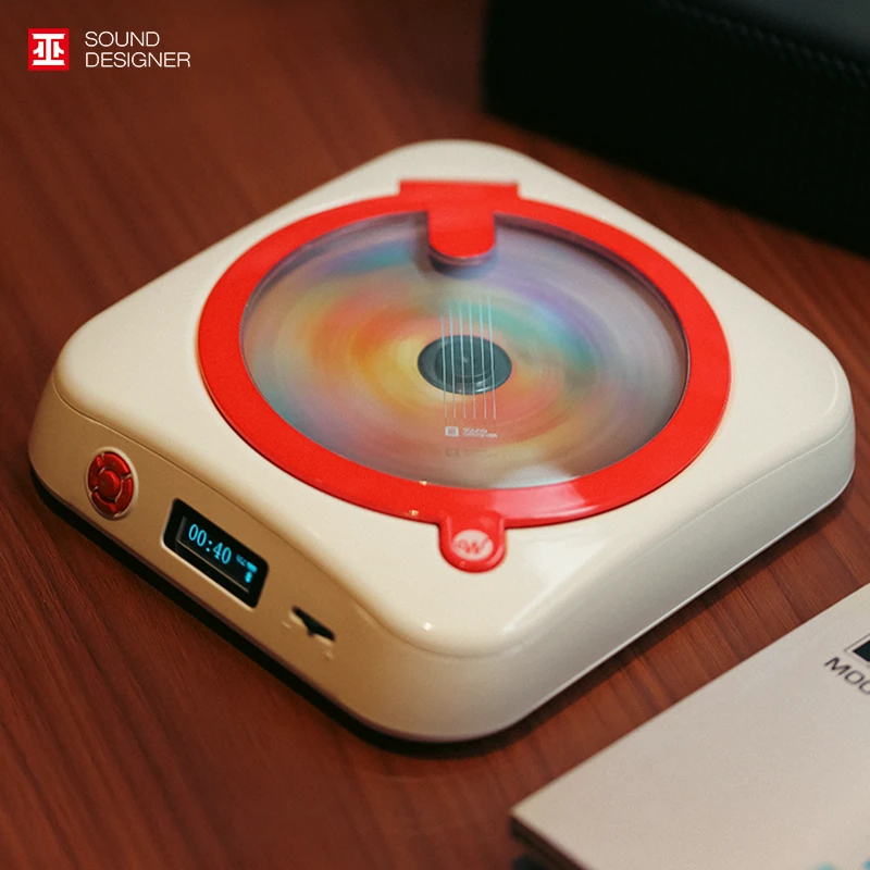 巫CD机 单曲人生W 可充电蓝牙专辑播放器复古便携高音质CD播放机