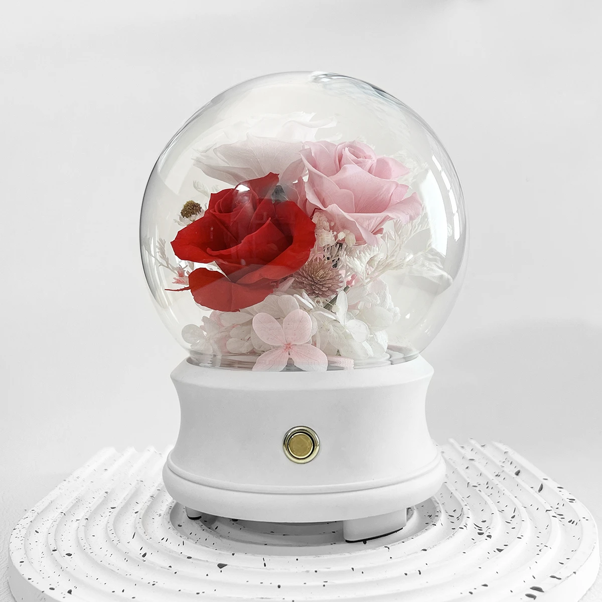 圆形玻璃罩音响